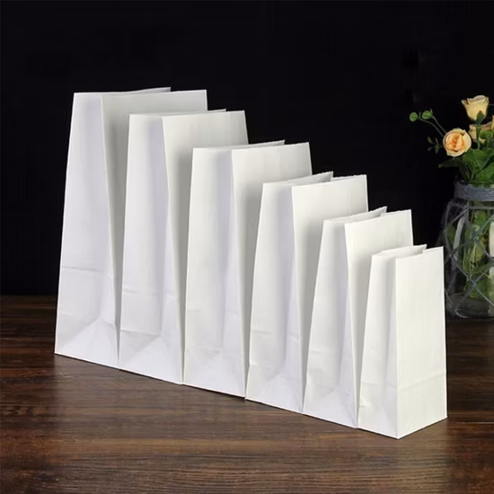 Hecho en China, bolsa de envasado de alimentos fritos, bolsa de papel a prueba de grasa impresa con logotipo personalizado